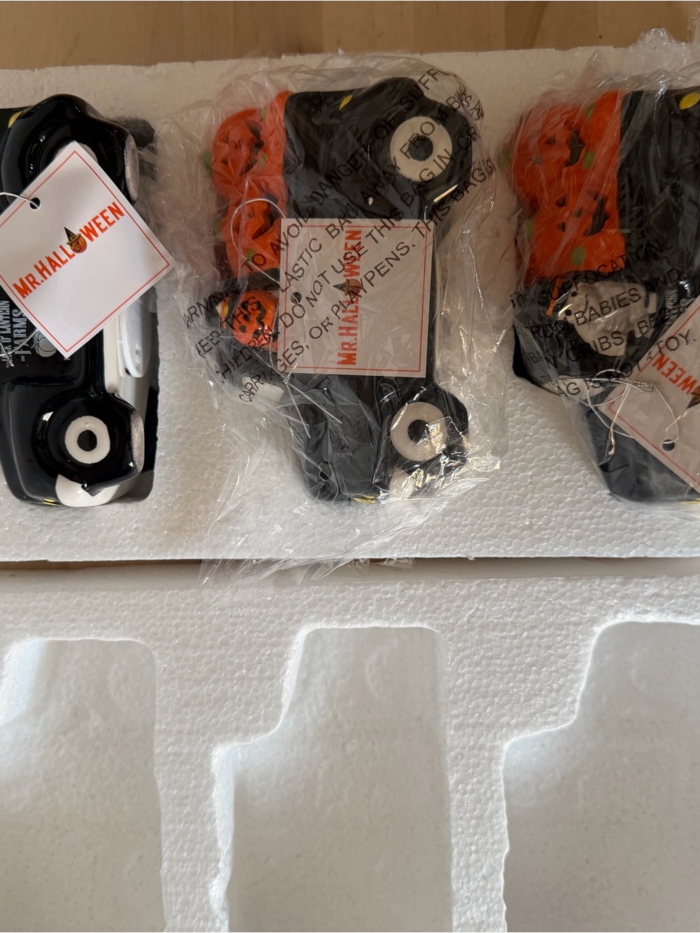 Mr. Halloween Halloween Ceramic Car Set - Black & Orange